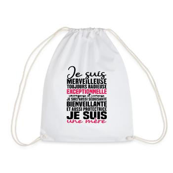 Je suis merveilleuse, je suis une mère - Sac de sport léger - blanc - Devant