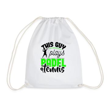 Padel Tennis Paddle Padel Ball Paddling Padel Tennis - Drawstring Bag - white - Front