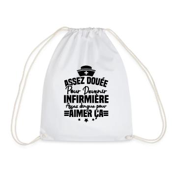 Assez douée pour devenir infirmière - Sac de sport léger - blanc - Devant