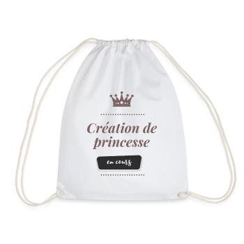Création de princesse en cours - Sac de sport léger - blanc - Devant