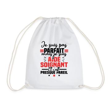 Je suis pas parfait mais je suis aide soignant - Sac de sport léger - blanc - Devant