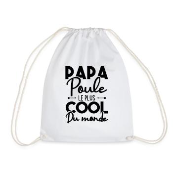Papa poule le plus cool du monde - Sac de sport léger - blanc - Devant