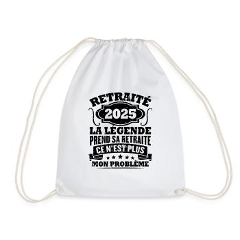Humour Cadeau Retraité 2025, Retraité En 2025 - Sac de sport léger - blanc - Devant