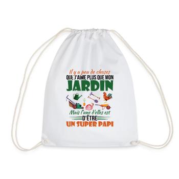 J'aime mon jardin et un super papi - Sac de sport léger - blanc - Devant