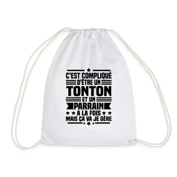 Tonton et Parrain - Sac de sport léger - blanc - Devant
