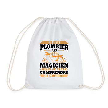 Je suis plombier - Sac de sport léger - blanc - Devant
