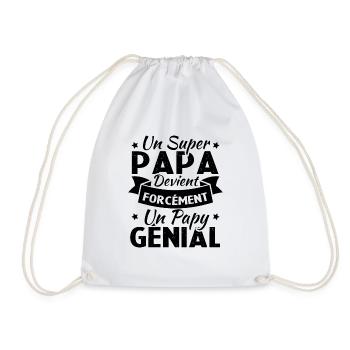 Un super papa devient forcément un papy génial - Sac de sport léger - blanc - Devant