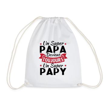 Un super papa devient toujours un super papy - Sac de sport léger - blanc - Devant