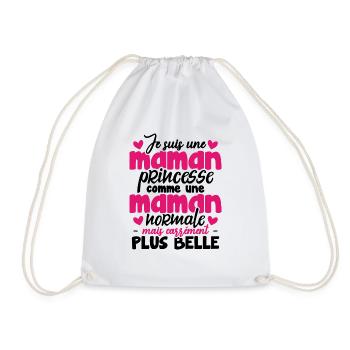 Je suis une maman princesse carrément plus belle - Sac de sport léger - blanc - Devant