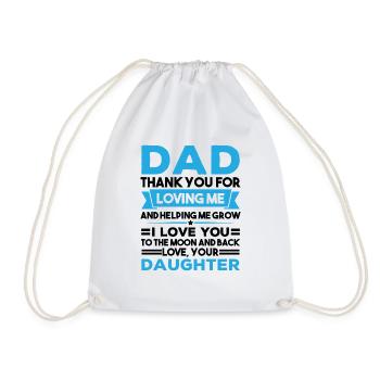 Vater-Tochter-Geschenk - Turnbeutel - Weiß - Vorne