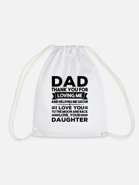 Father daughter gift - Drawstring Bag - white