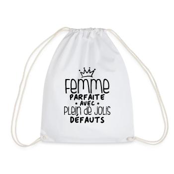 Femme parfaite avec plein de jolis défauts - Sac de sport léger - blanc - Devant