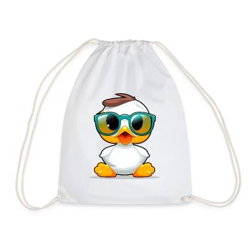 Popy die Ente - Turnbeutel - Weiß - Vorne