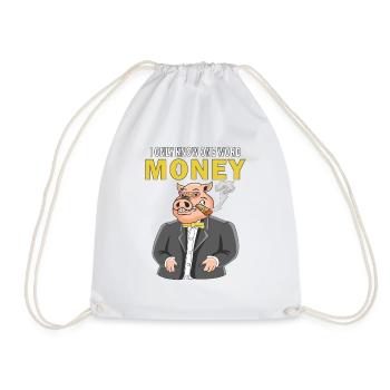 I ONLY KNOW ONE WORD MONEY - Turnbeutel - Weiß - Vorne