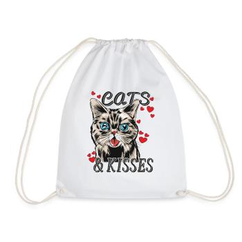 CHATS ET BAISERS DE CHAT - Sac de sport léger - blanc - Devant