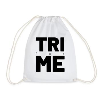 TRI for ME - Drawstring Bag - white - Front