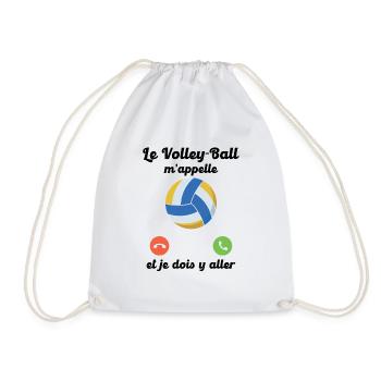 Volley-ball appelle et je dois y aller - Sac de sport léger - blanc - Devant