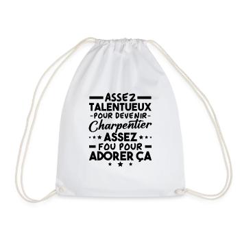 Talented enough to become a carpenter - Drawstring Bag - white - Front