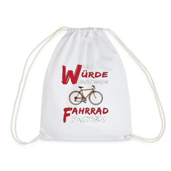 FAHRRAD FAHREN - Turnbeutel - Weiß - Vorne