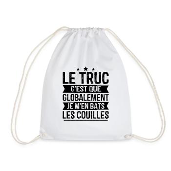Globalement je m'en bats les couilles - Sac de sport léger - blanc - Devant