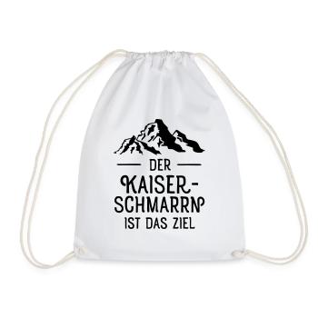 Der Kaiserschmarrn Ist Das Ziel - Wandern Berge - Turnbeutel - Weiß - Vorne