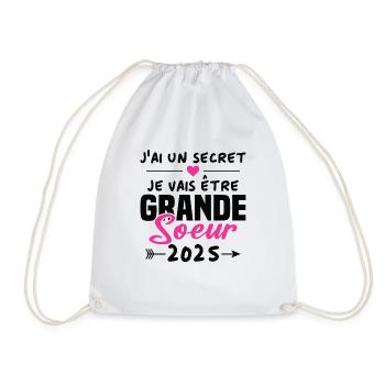 Je Vais être Grande Soeur 2025 - Sac de sport léger - blanc - Devant