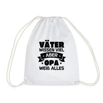 Väter wissen viel aber Opa weiß alles - Sac de sport léger - blanc - Devant