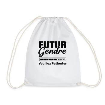 Futur gendre Cadeau humour personnalisé - Sac de sport léger - blanc - Devant