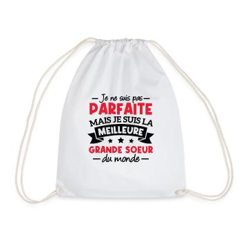 Je suis la meilleure grande soeur du monde - Sac de sport léger - blanc - Devant