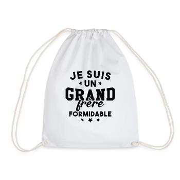 Je suis un Grand frère formidable - Sac de sport léger - blanc - Devant