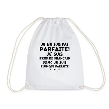 Je suis prof de français - Sac de sport léger - blanc - Devant
