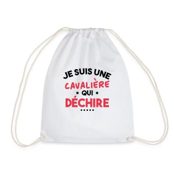Je suis Une cavalière Qui déchire - Sac de sport léger - blanc - Devant