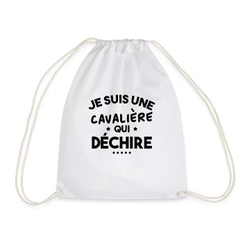 Je suis Une cavalière Qui déchire - Sac de sport léger - blanc - Devant