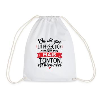 Tonton parfait, Cadeau humour tonton - Sac de sport léger - blanc - Devant