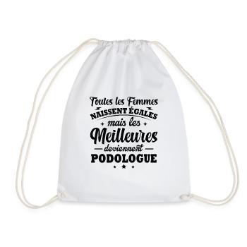 Femme et meilleures podologue - Sac de sport léger - blanc - Devant