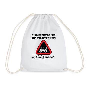 Risque de parler de tracteurs à tout moment - Sac de sport léger - blanc - Devant