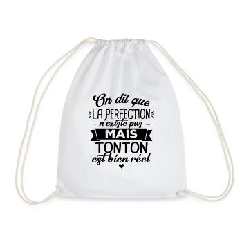 Tonton parfait, Cadeau humour tonton - Sac de sport léger - blanc - Devant