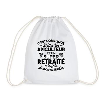Un Apiculteur et un Super retraité Cadeau Humour - Sac de sport léger - blanc - Devant