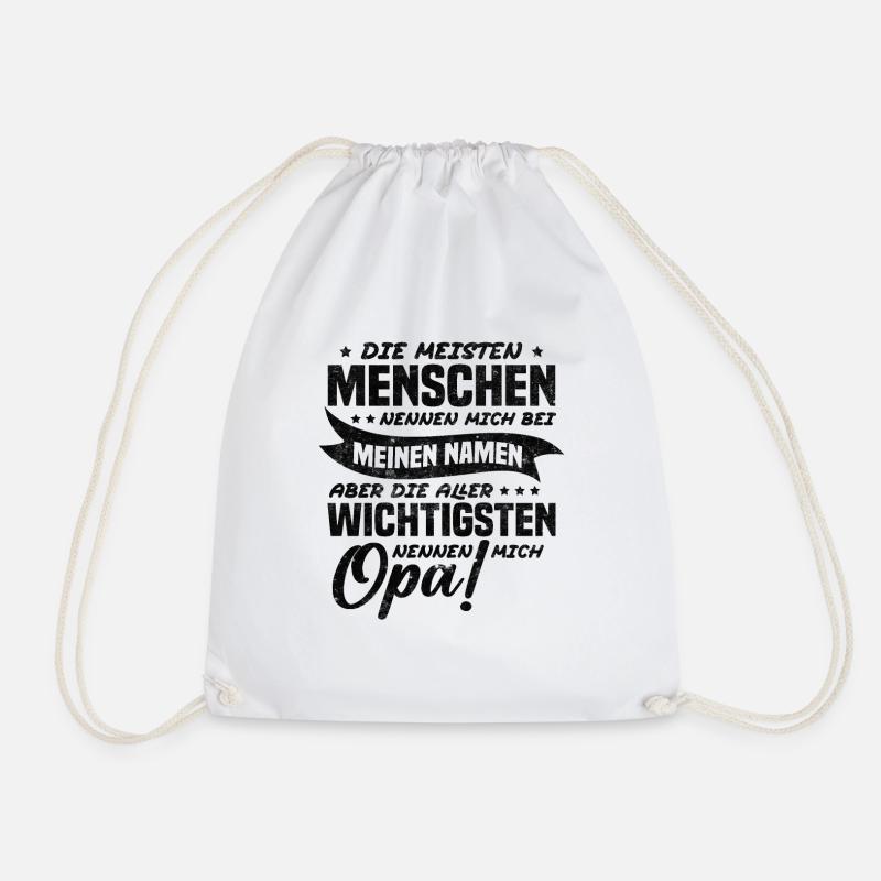 Die aller wichtigsten nennen mich opa - Turnbeutel - Weiß