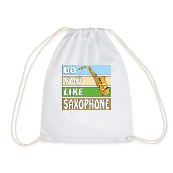 DO YOU LIKE SAXOPHONE - Turnbeutel - Weiß - Vorne