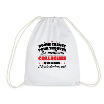 Collègue Collègues humour Cadeau départ retraite - Sac de sport léger - blanc - Devant