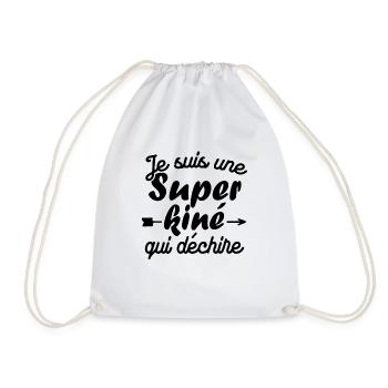 Je suis une Super kiné qui déchire - Sac de sport léger - blanc - Devant