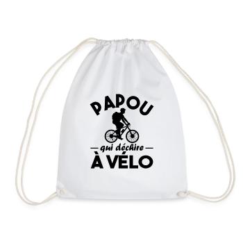 Papou qui déchire à Vélo - Sac de sport léger - blanc - Devant