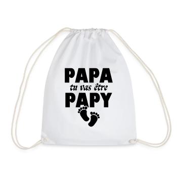 Papa tu vas être papy - Sac de sport léger - blanc - Devant