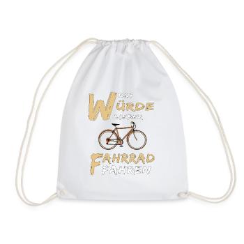 FAHRRAD FAHREN - Turnbeutel - Weiß - Vorne