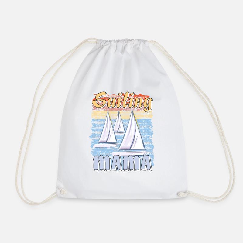 BOOTE SAILING MAMA - Turnbeutel - Weiß