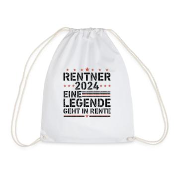 Rentner 2024 eine legende geht in rente - Turnbeutel - Weiß - Vorne