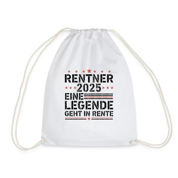 Rentner 2025 eine legende geht in rente - Turnbeutel - Weiß - Vorne