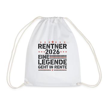 Rentner 2026 eine legende geht in rente - Turnbeutel - Weiß - Vorne