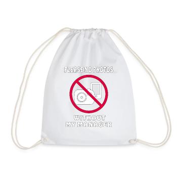 S’IL VOUS PLAÎT PAS DE PHOTOS SANS MON MANAGER - Sac de sport léger - blanc - Devant